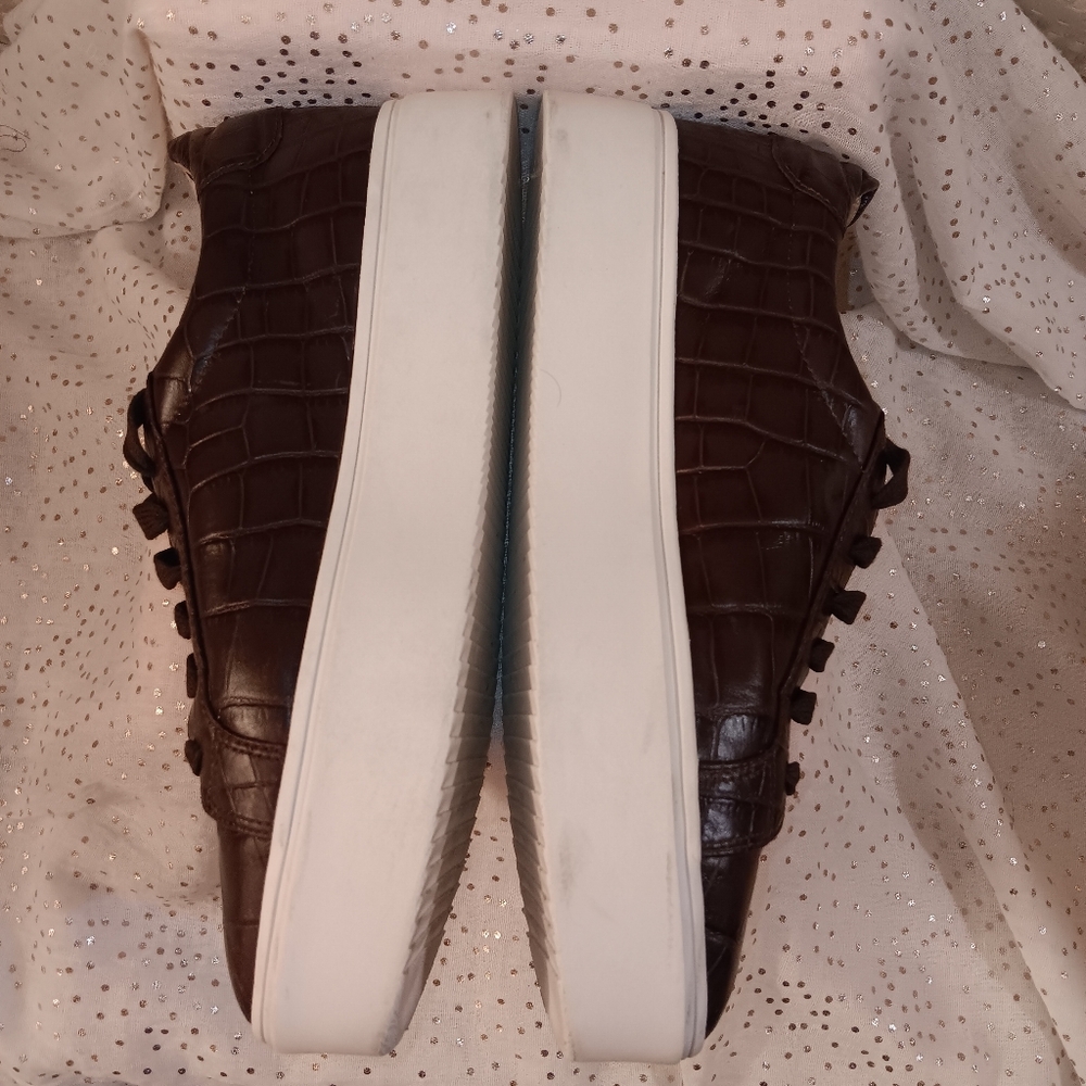 Halogen Atlantic-pacific brown croc embossed shoes. - Picture 2 of 7